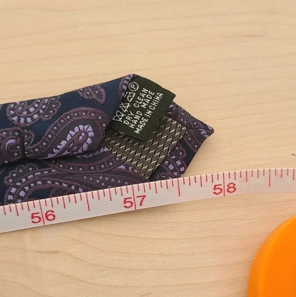 2/30$ CHERESKIN Purple and navy Paisley  tie, men's necktie - Picture 8 of 10